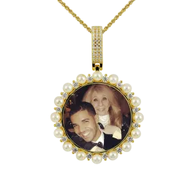 Custom Pearl Photo Pendant