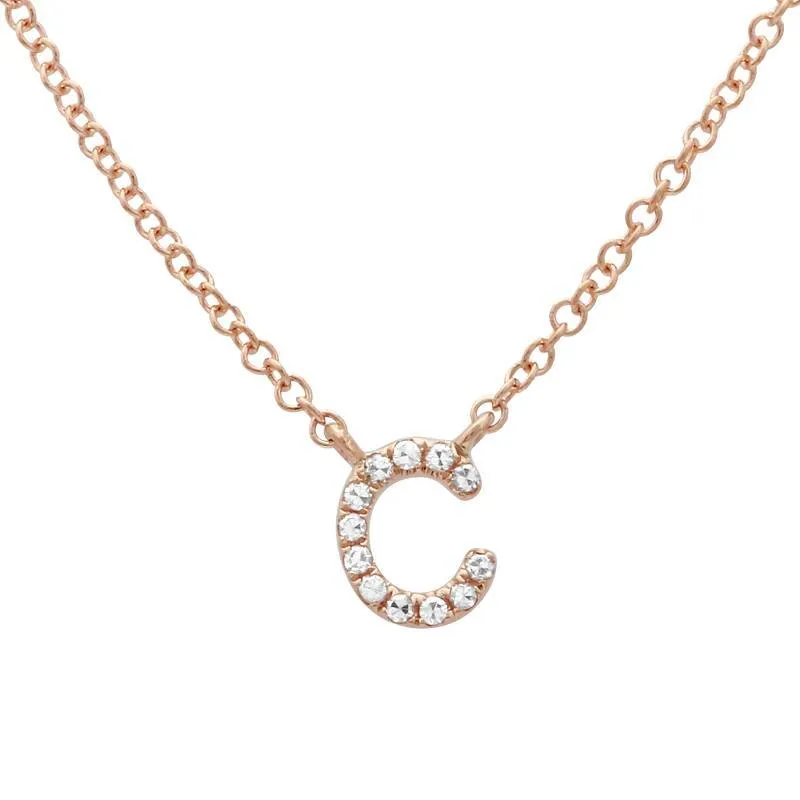 Custom Single Initial Diamond Necklace