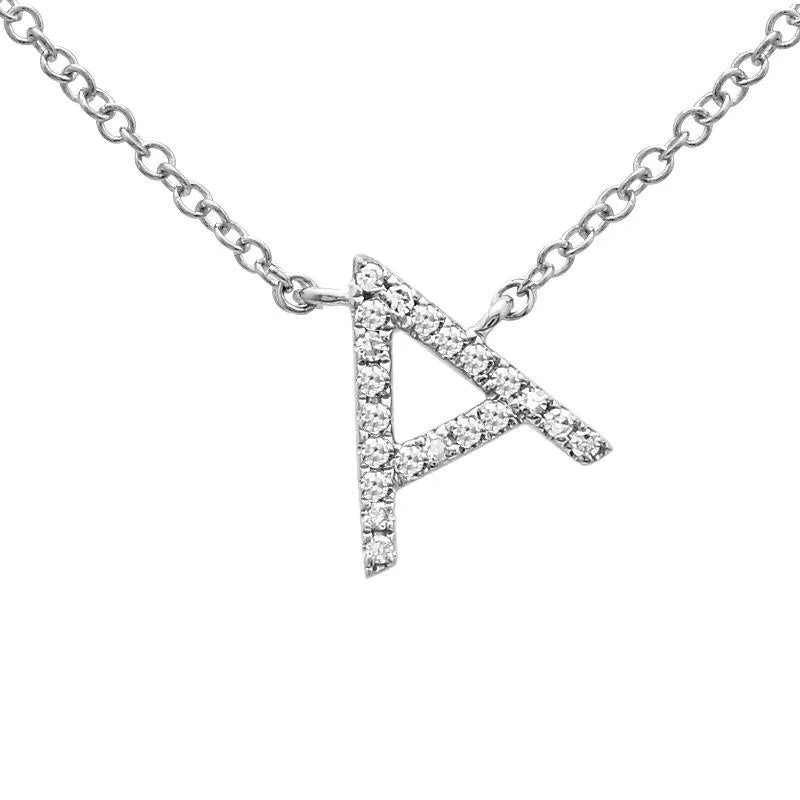 Custom Single Initial Diamond Necklace