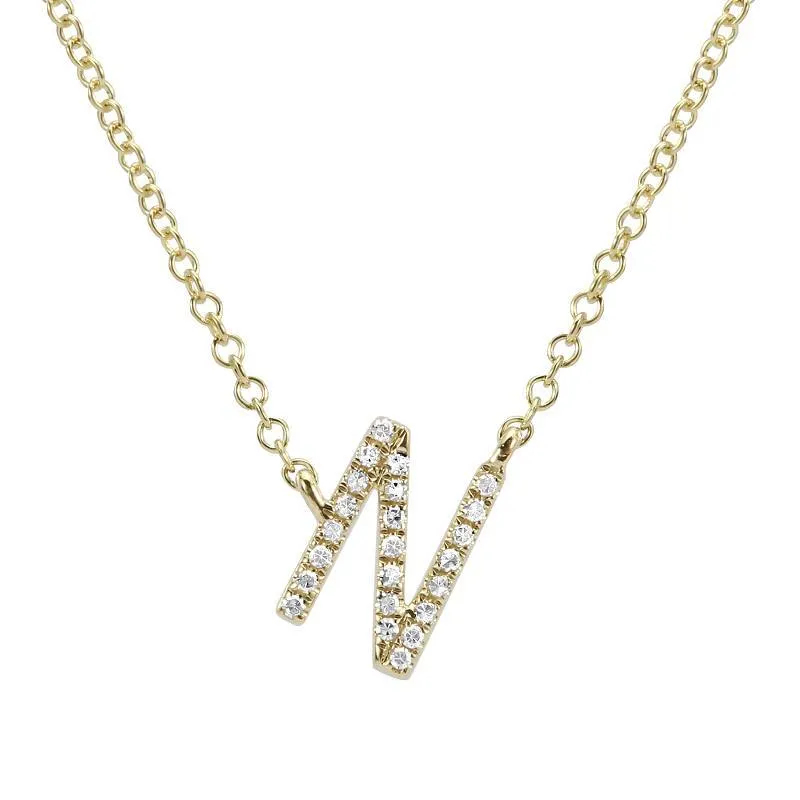 Custom Single Initial Diamond Necklace