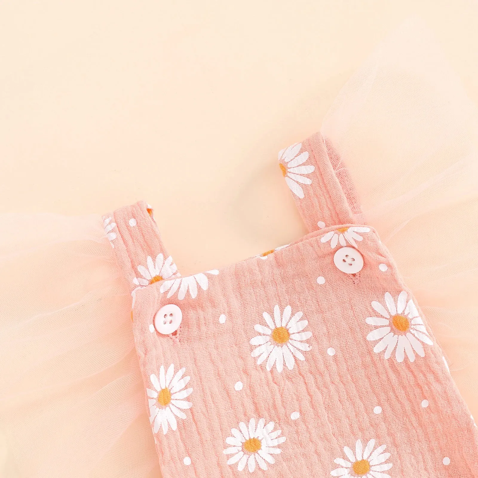 DAISY Tulle Angel Sleeve Romper