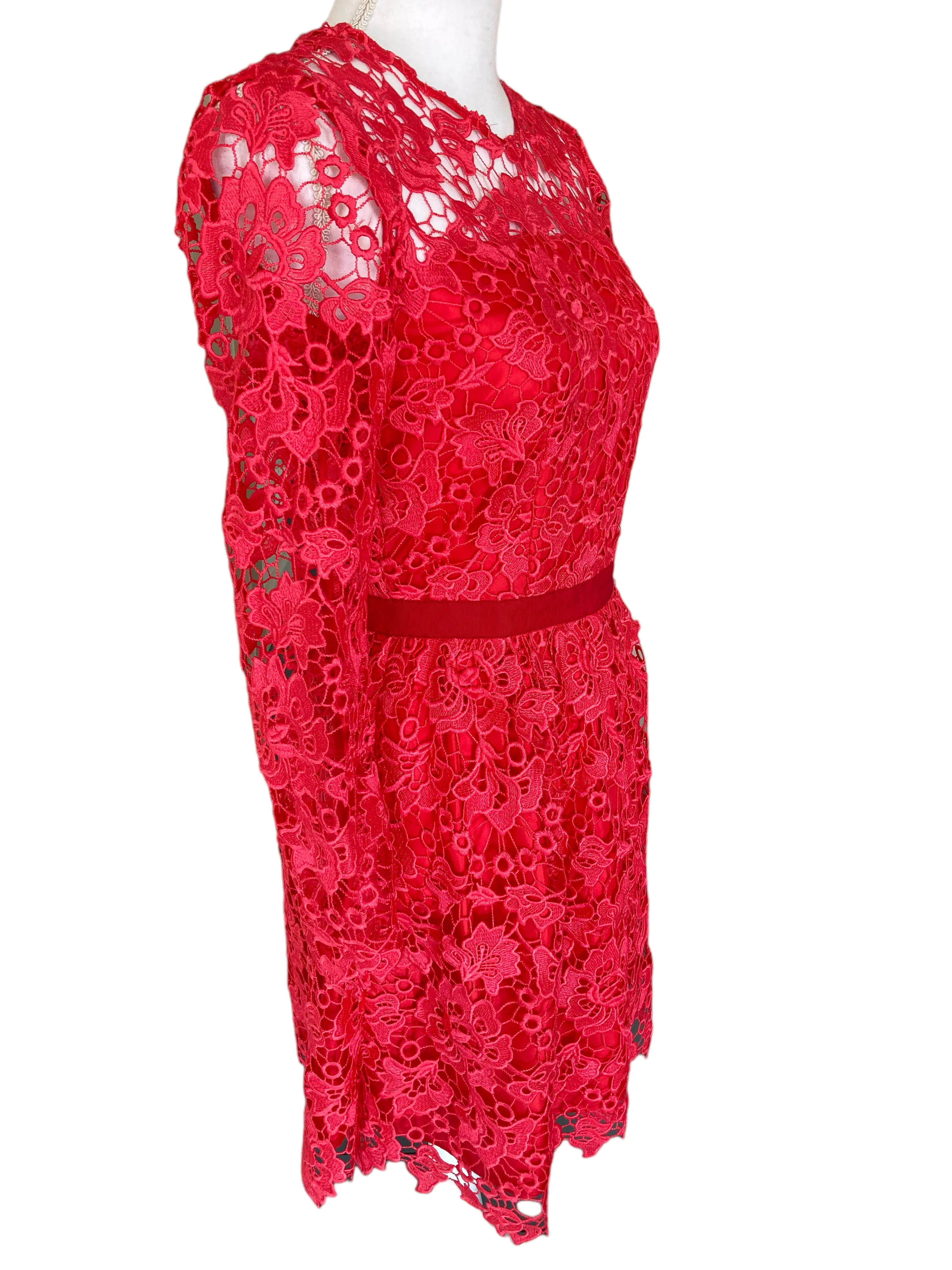 Draper James Red Lace Part Dress, 2