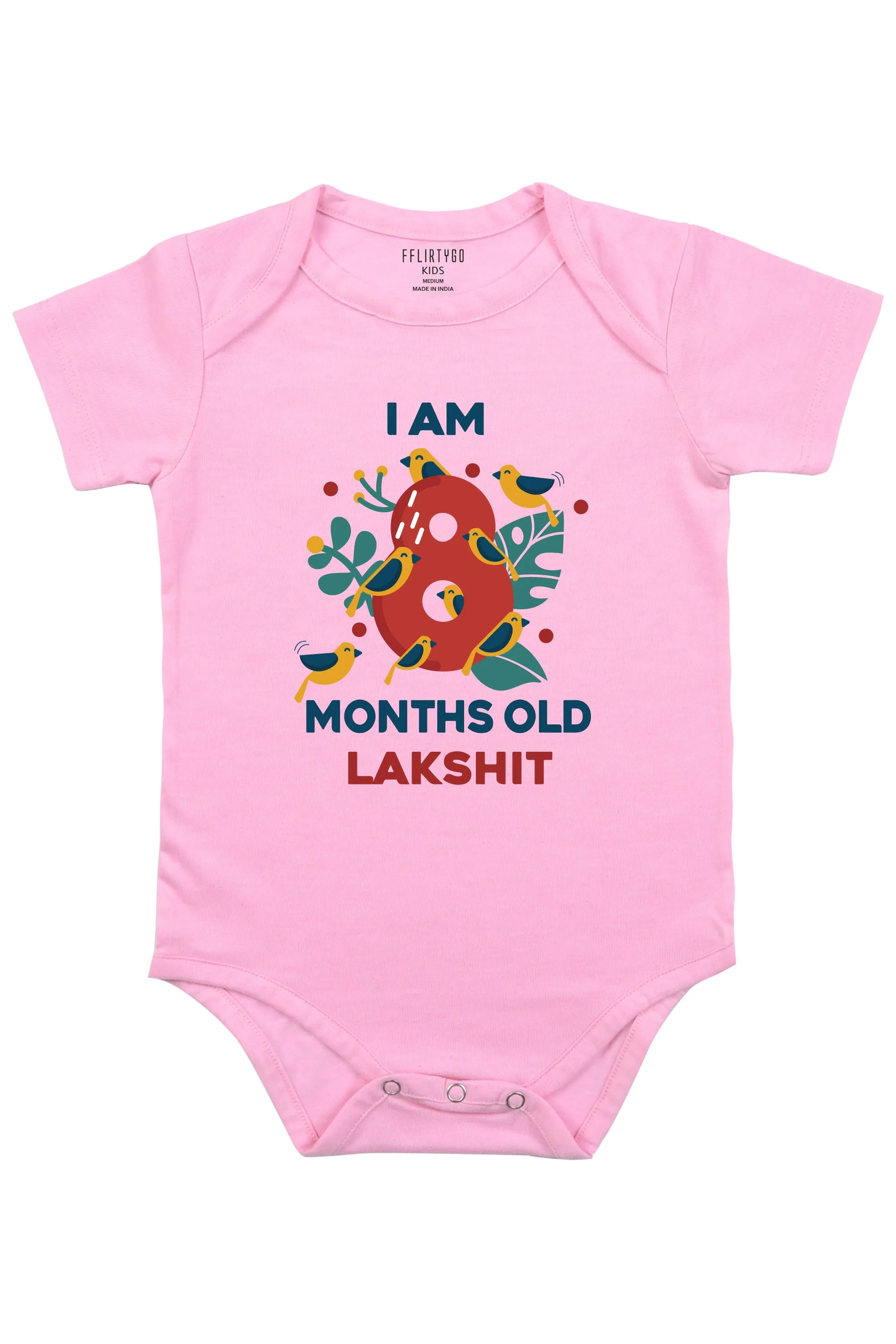 Eight Month Birthday Baby Romper | Onesies w/ Custom Name