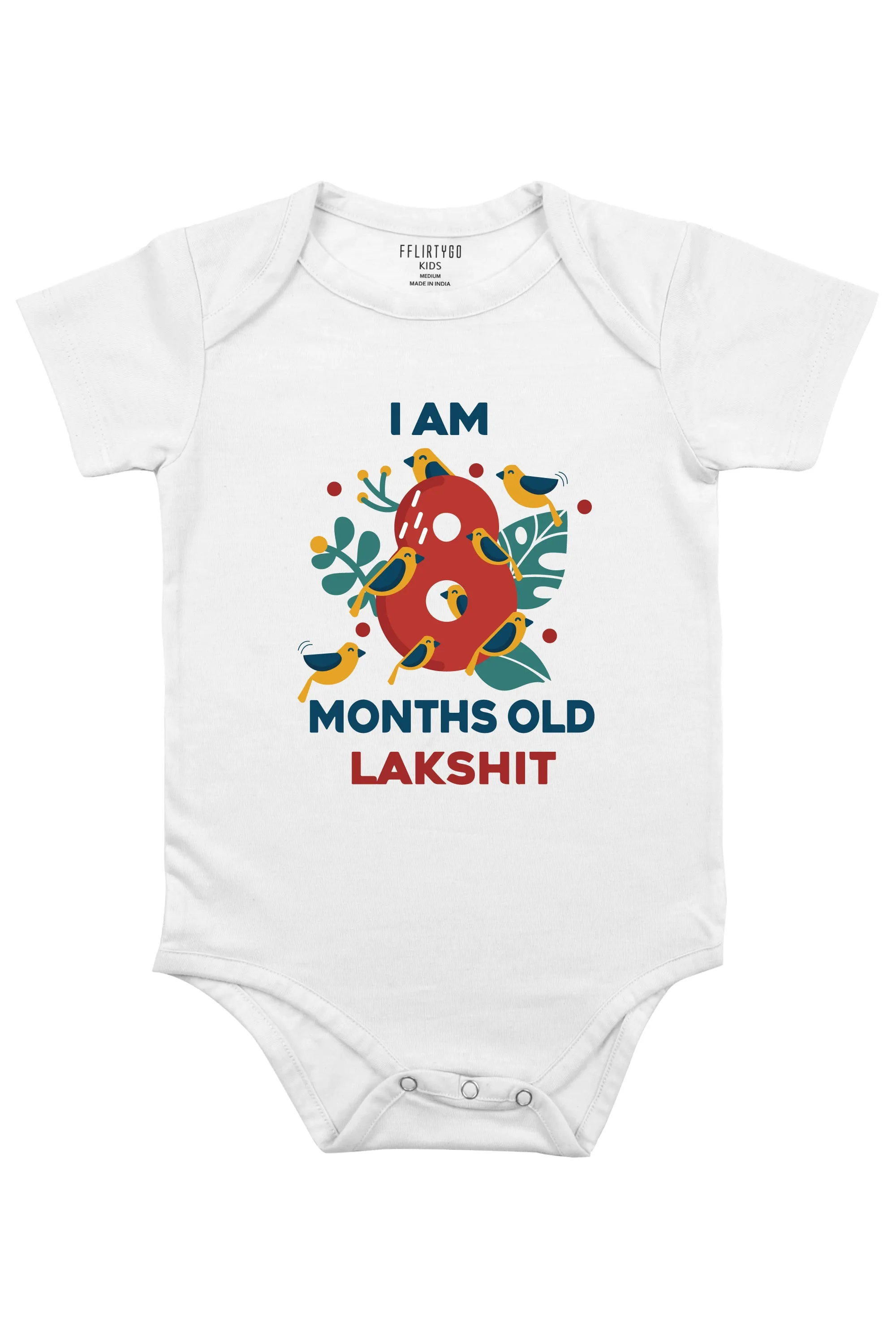 Eight Month Birthday Baby Romper | Onesies w/ Custom Name