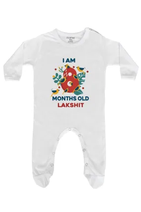 Eight Month Birthday Baby Romper | Onesies w/ Custom Name