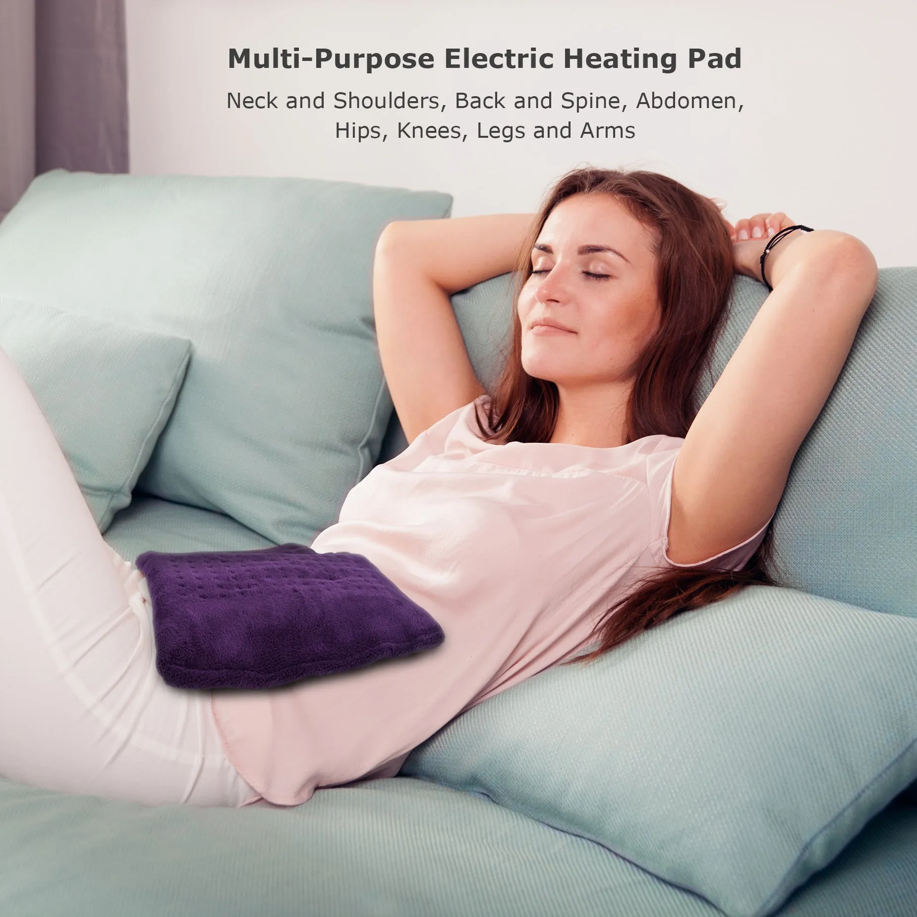 Electric Heating Pad for Back Pain, Cramps, Arthritis Relief Dry Heat Therapy