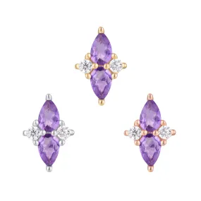 Ethereal - Amethyst   CZ - Threadless End