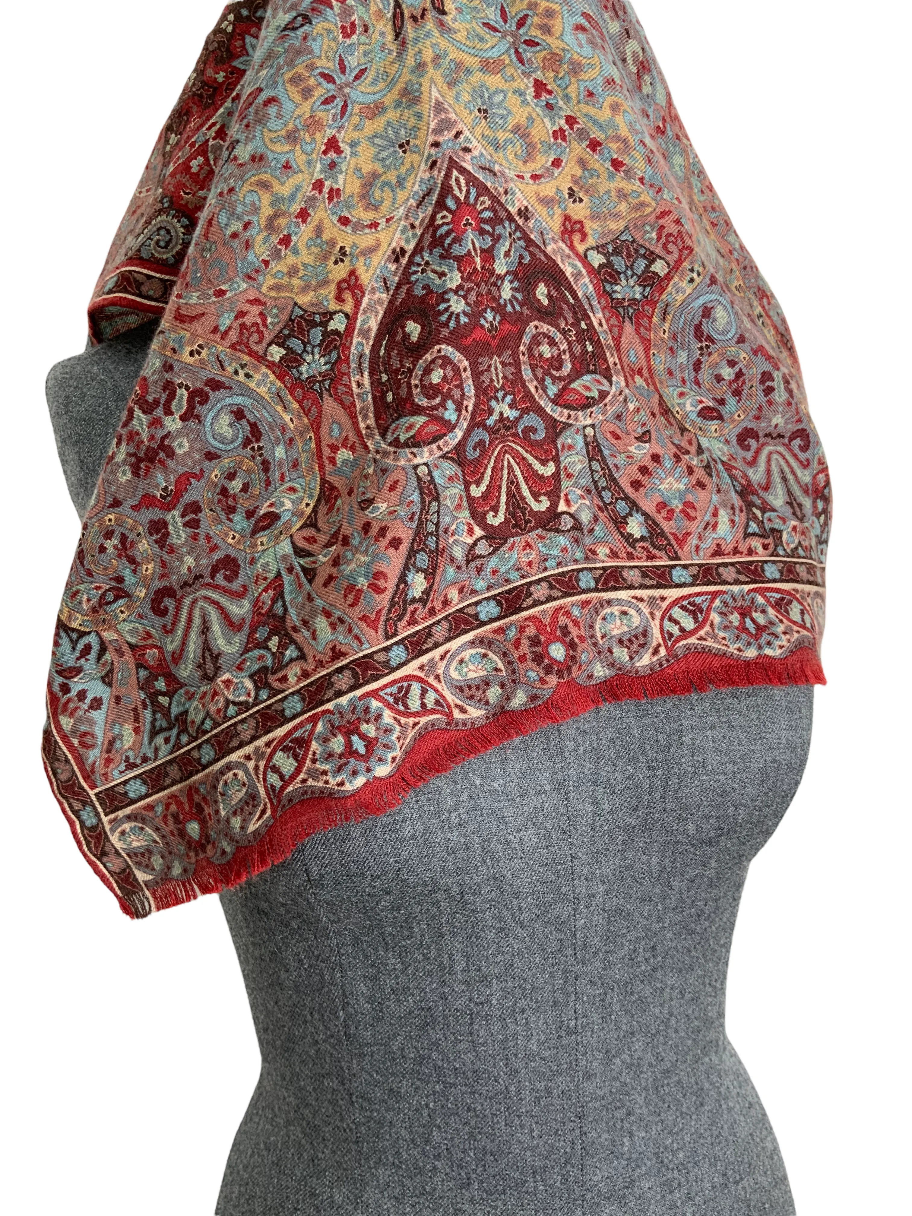 ETRO Paisley Fringe Trim Oblong Scarf