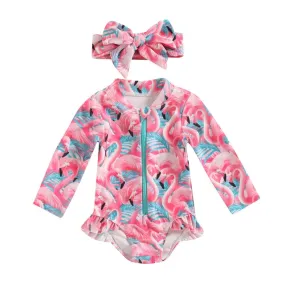 FLAMINGO Long-Sleeve Swimsuit