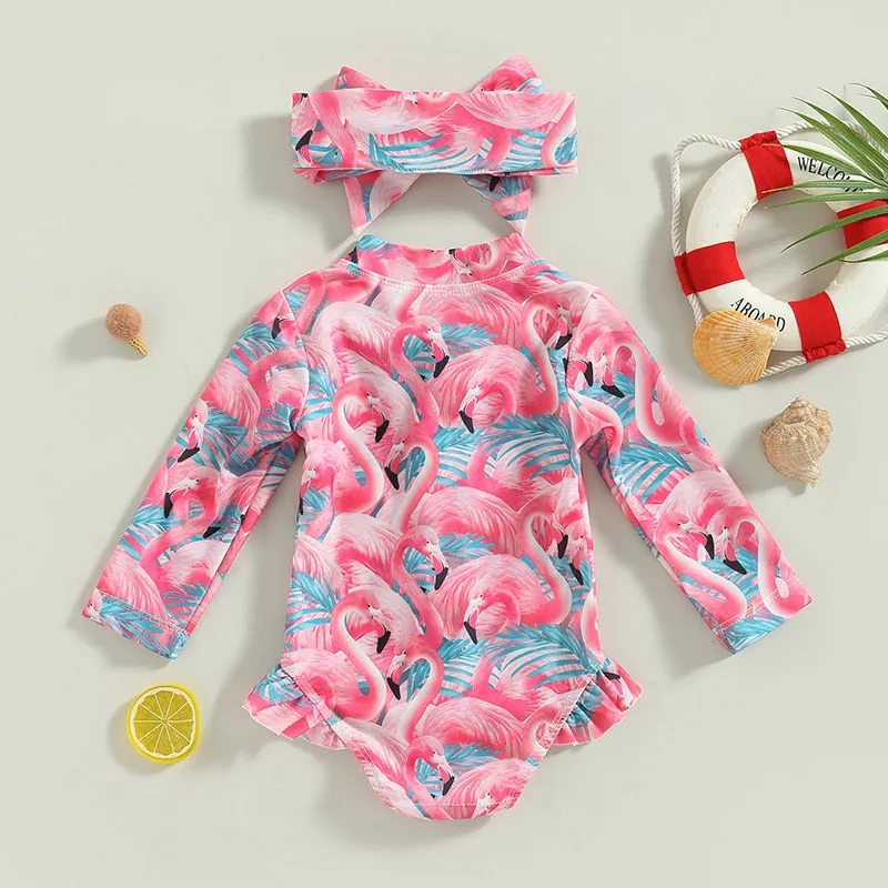 FLAMINGO Long-Sleeve Swimsuit