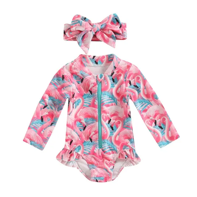 FLAMINGO Long-Sleeve Swimsuit