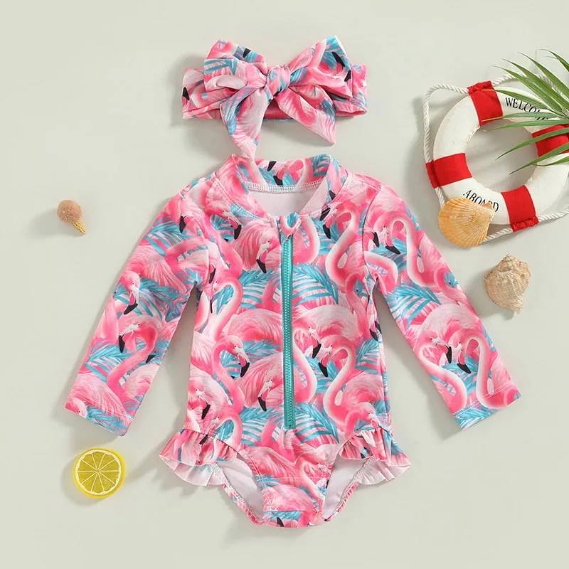 FLAMINGO Long-Sleeve Swimsuit