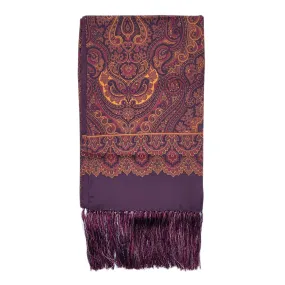 FRESH Paisley Silk Scarf in Bordeaux