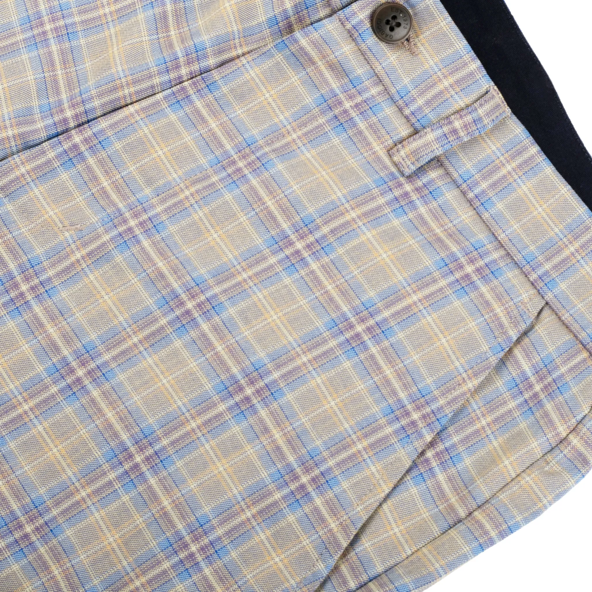 Gabicci Vintage Murphy Check Shorts Blue