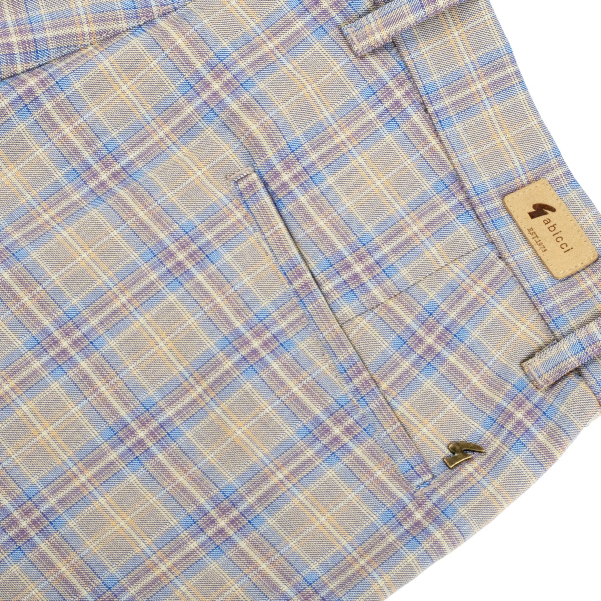 Gabicci Vintage Murphy Check Shorts Blue