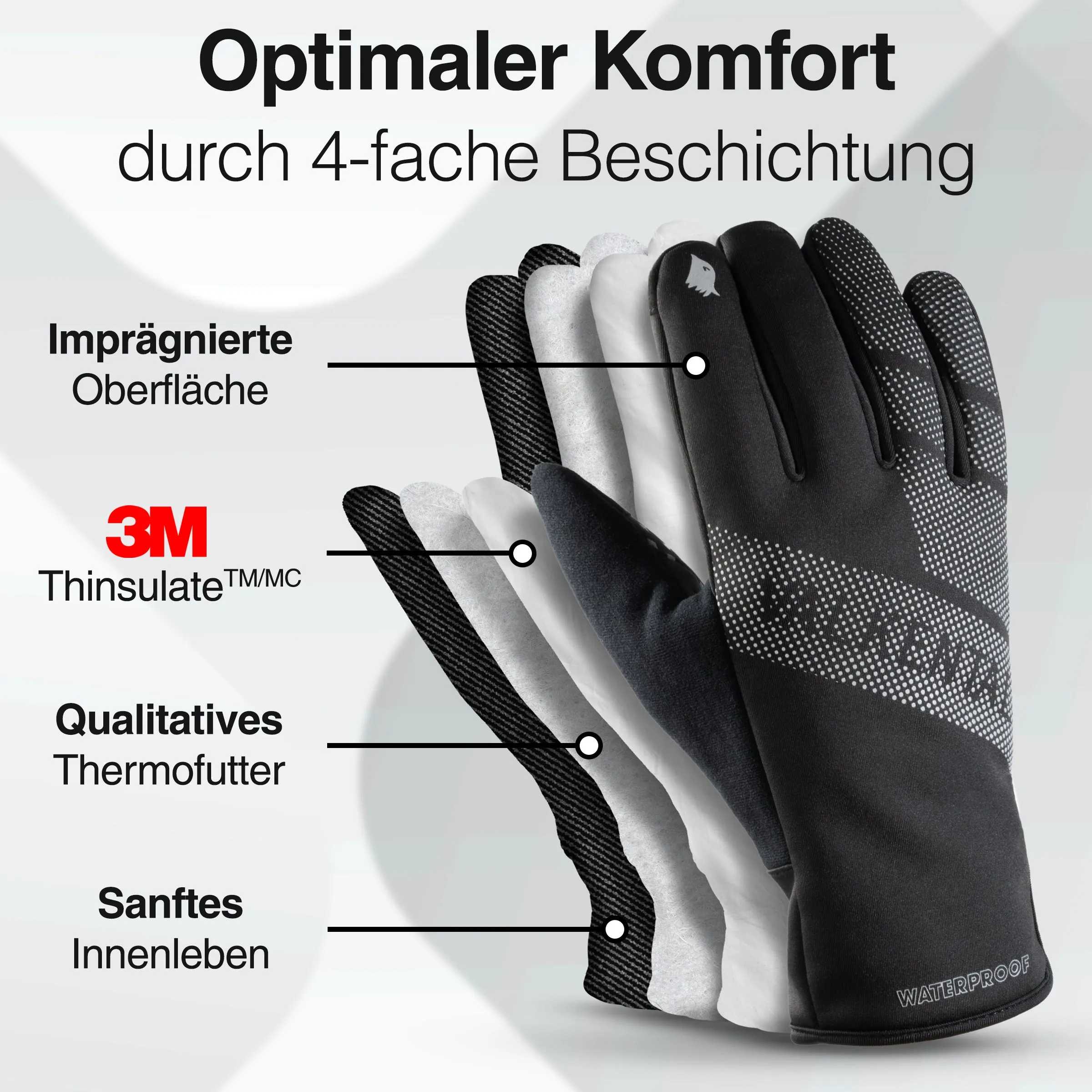 GloRider Ultra - Wasserdichter Winterhandschuh mit 3M Isolation