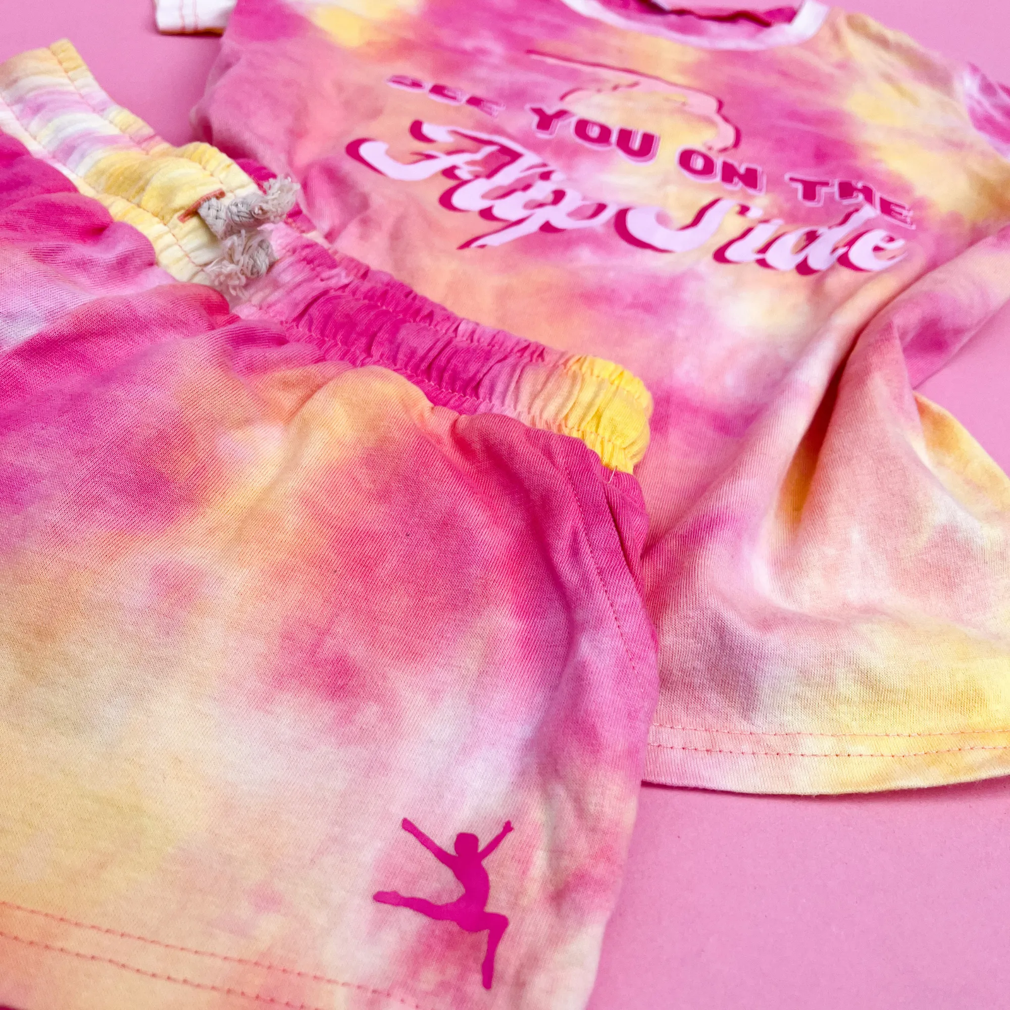 Gymnastics Tie Dye Lounge Summer Shorts Set