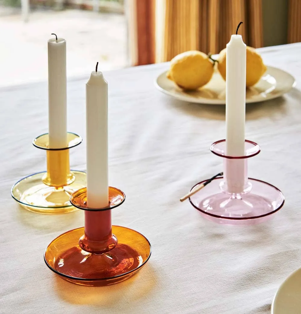 HAY Flare Candle Holder in Yellow