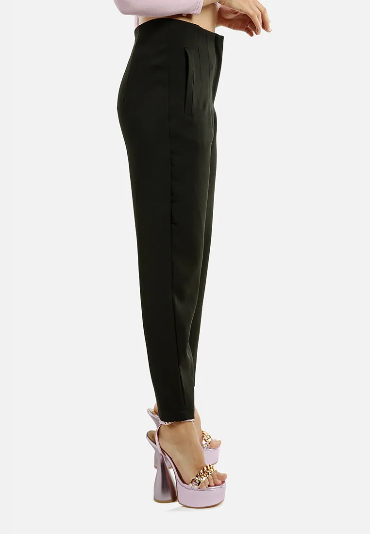 High Waist Semi Casual Trousers