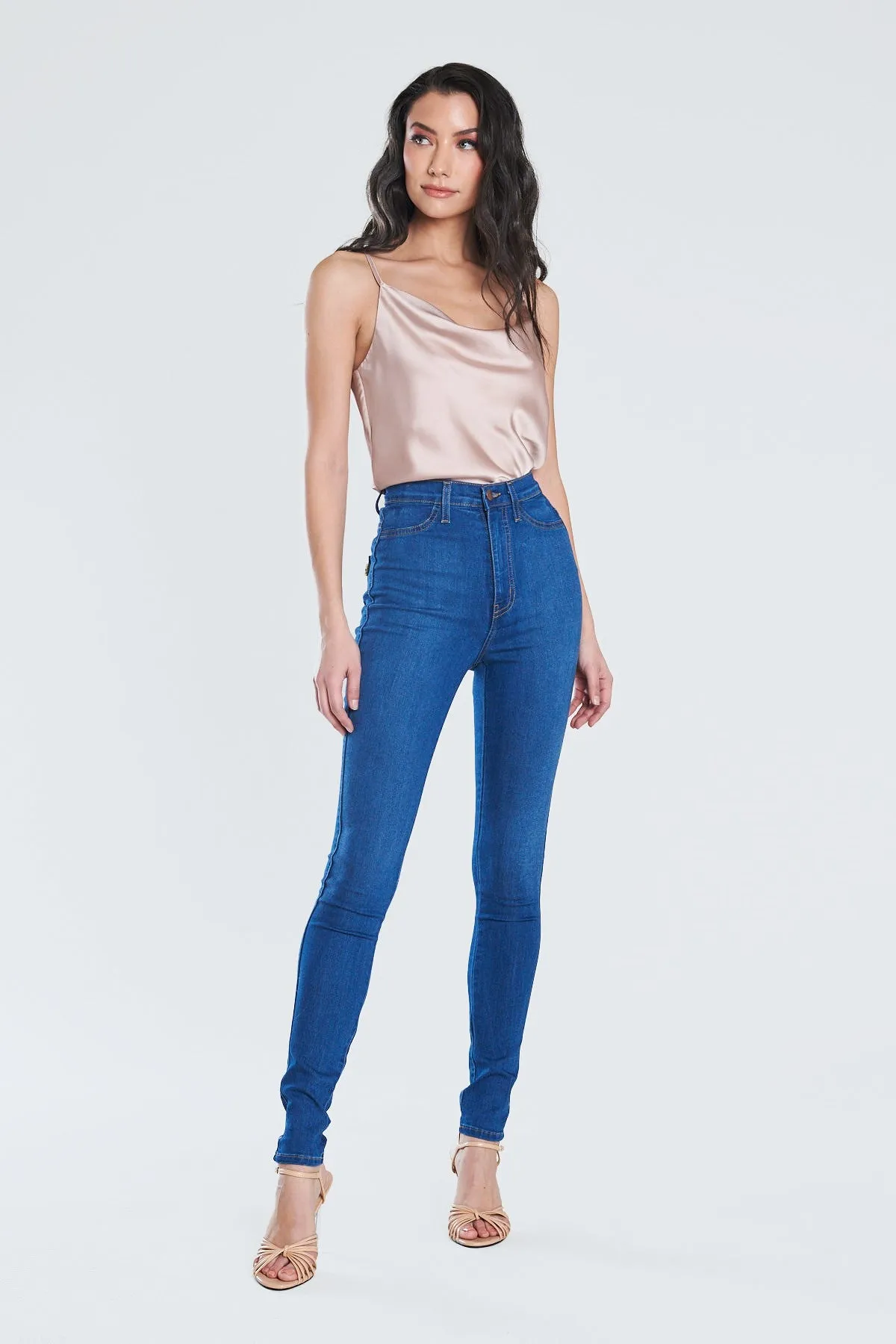 High Waist Stretch Skinny Jeans