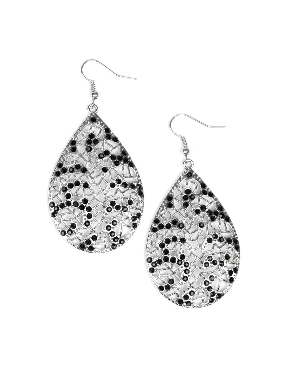 Hustle and Bustle Black Earrings