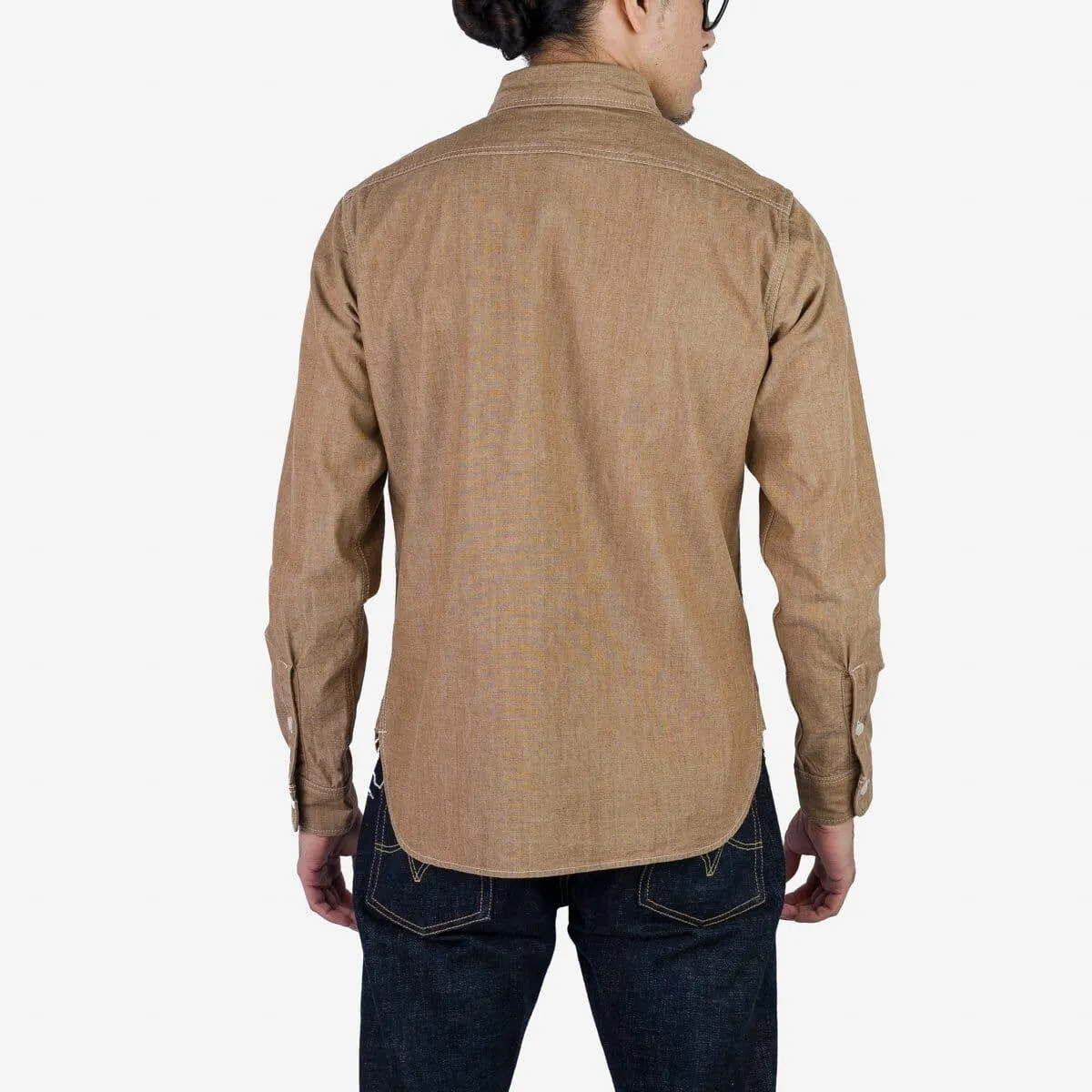 Iron Heart - IHSH-363-MOC - 10oz Organic Chambray Work Shirt - Mocha