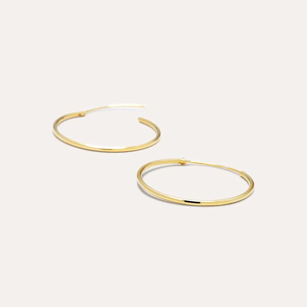 Joop Solid Gold Large Hoop Earrings