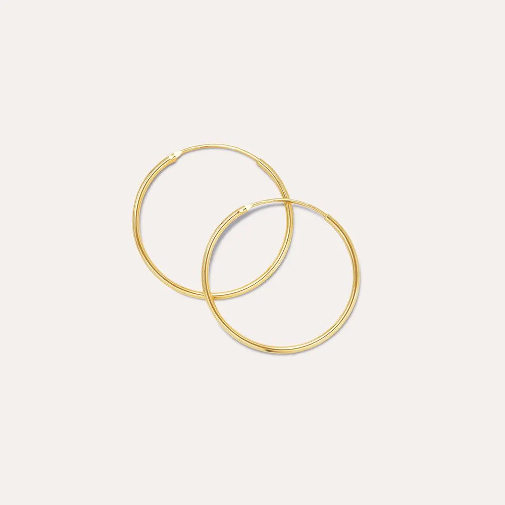 Joop Solid Gold Large Hoop Earrings