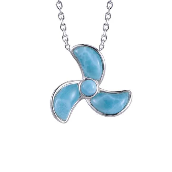 Larimar Propeller Pendant