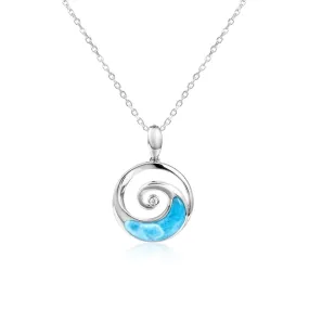 Larimar Whirlpool Pendant