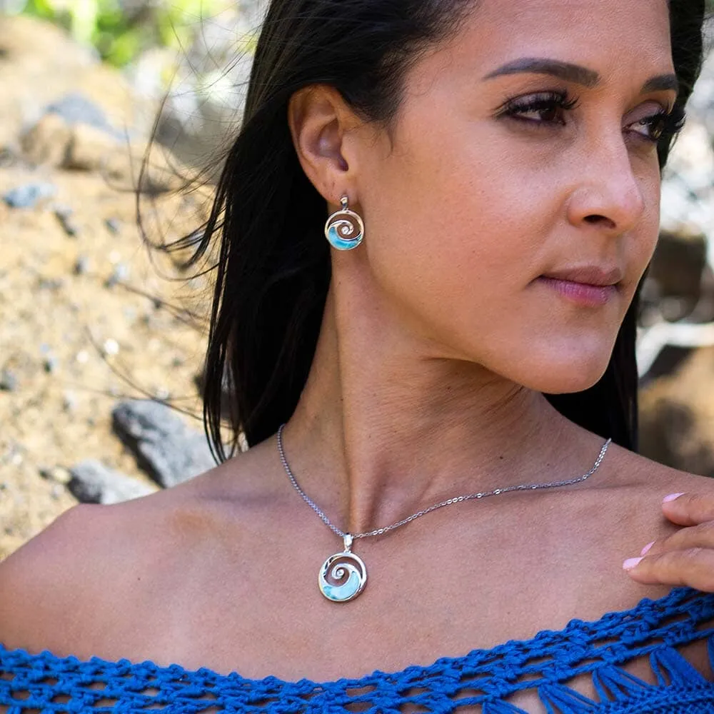 Larimar Whirlpool Pendant