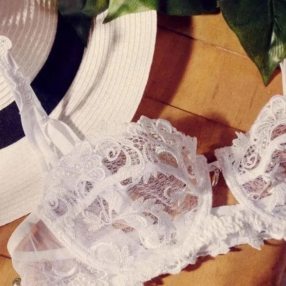 Lise Charmel Dressing Floral Lace Bra in White ACC3088