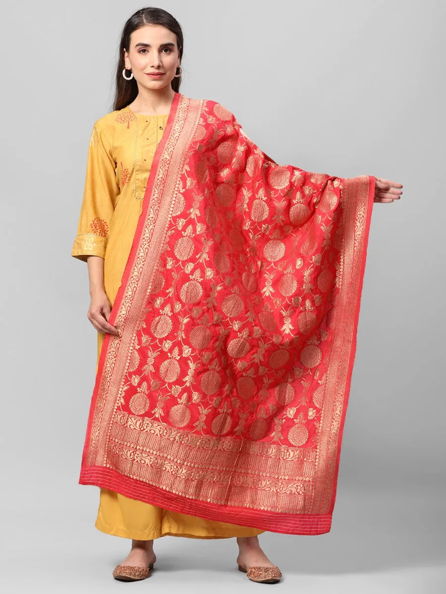 Mustard Ornamental Printed Kurta Palazzo Dupatta