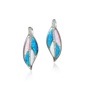 Opal Maile Leaf Earrings