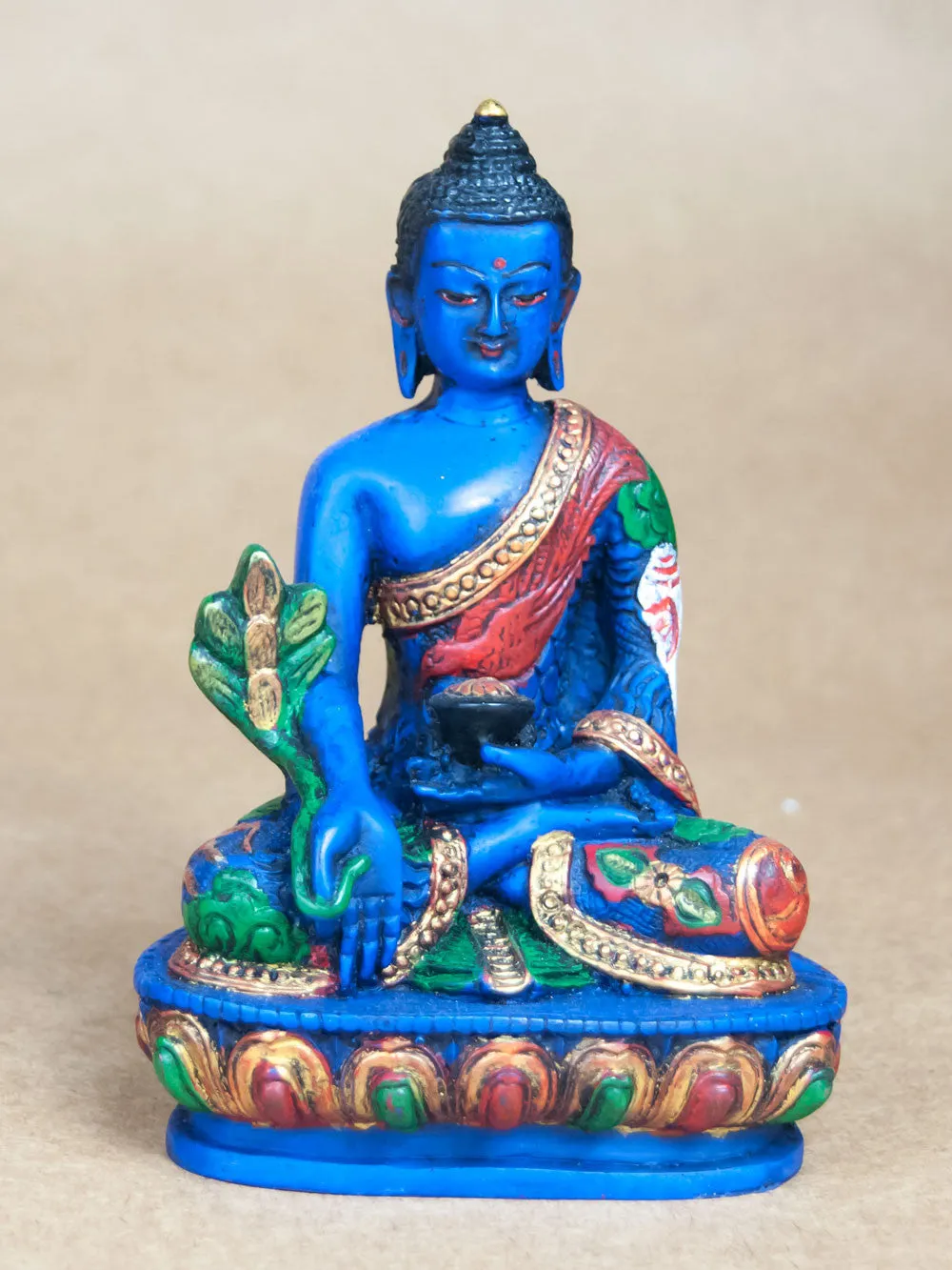 Painted Ceramic Medicine Buddha Statue