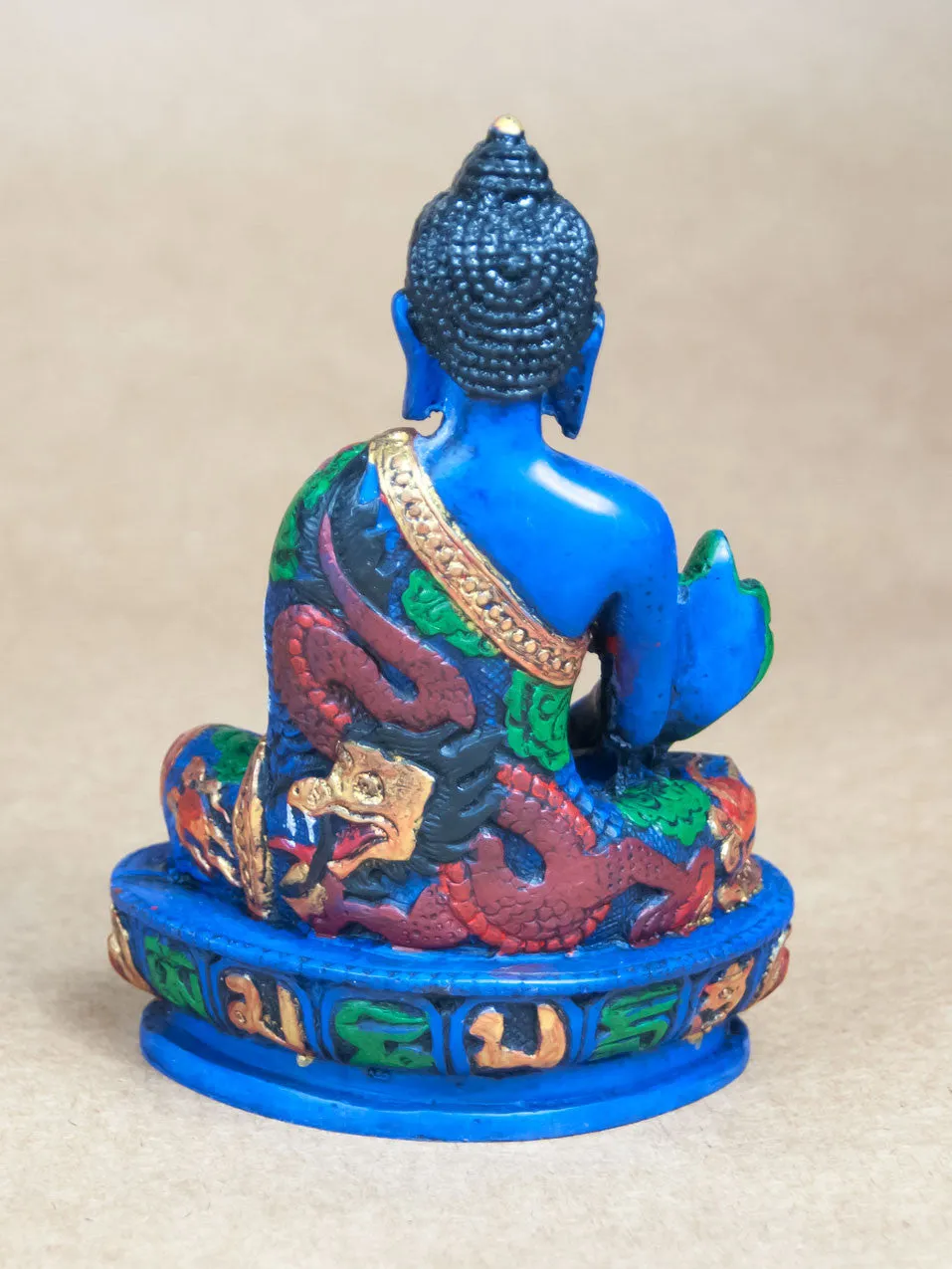 Painted Ceramic Medicine Buddha Statue