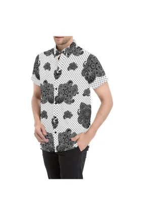 Paisley and Hearts Men's All Over Print Short Sleeve Shirt