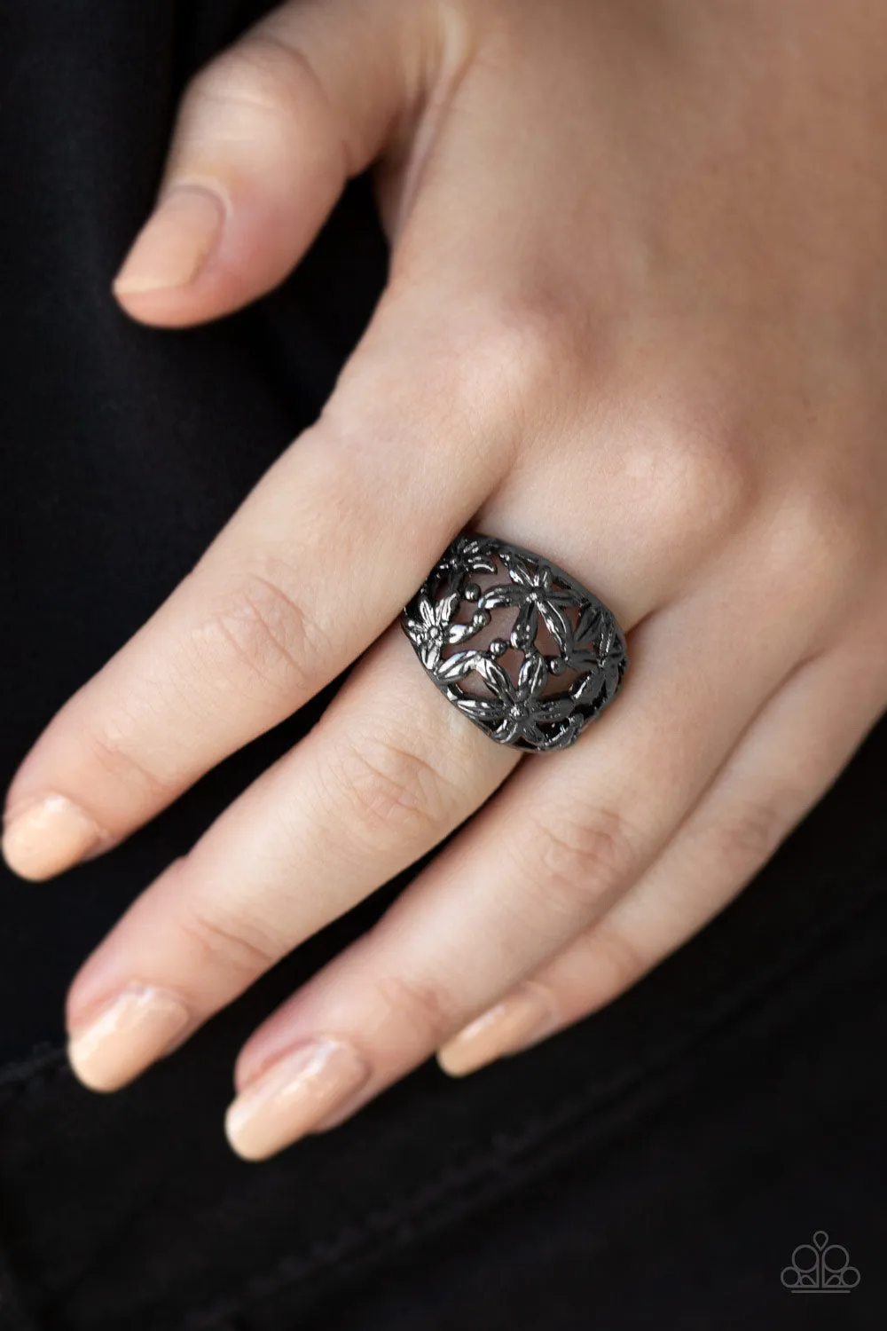 Paparazzi Haute Havana Black Ring