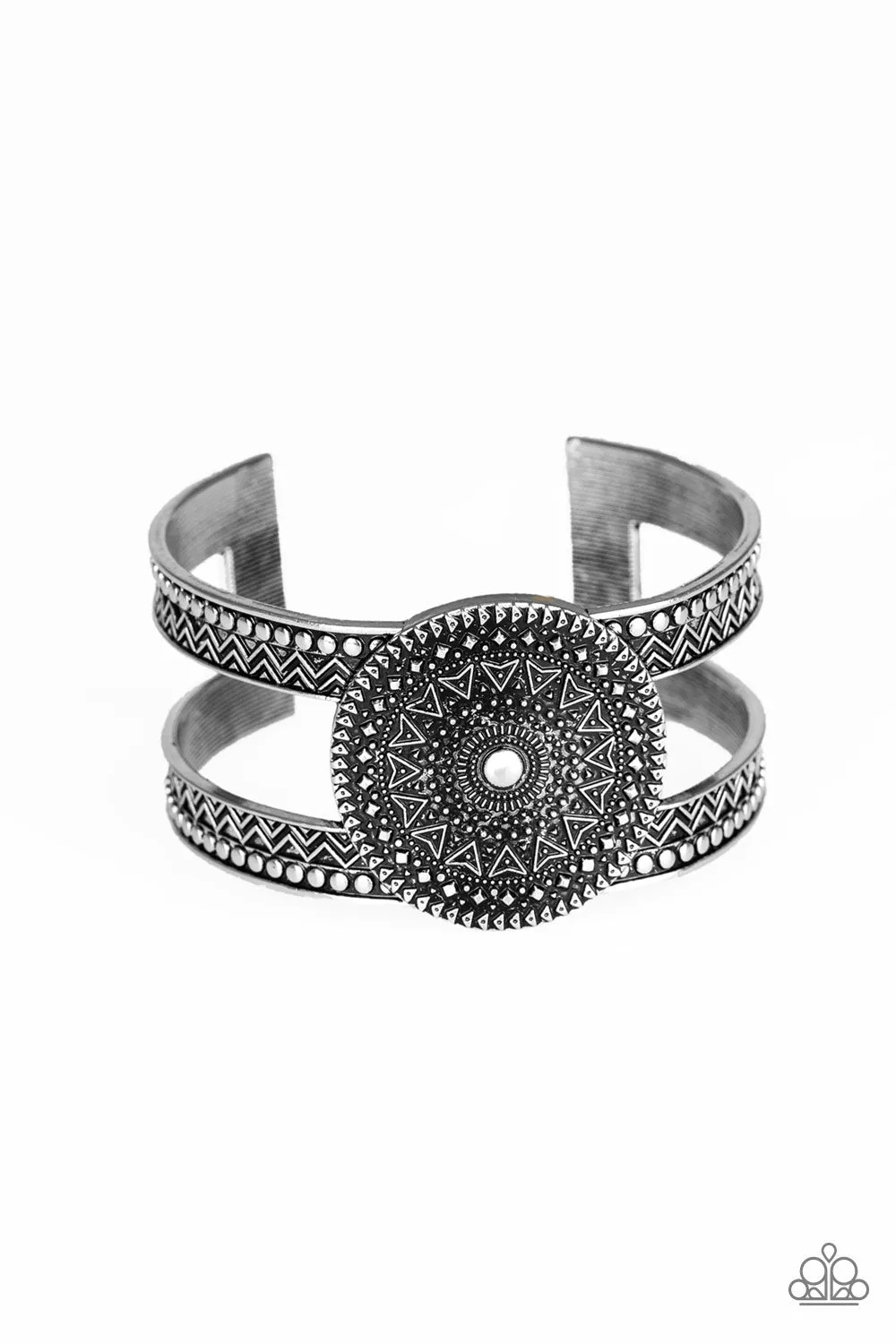 Paparazzi Texture Trade Silver Cuff Bracelet