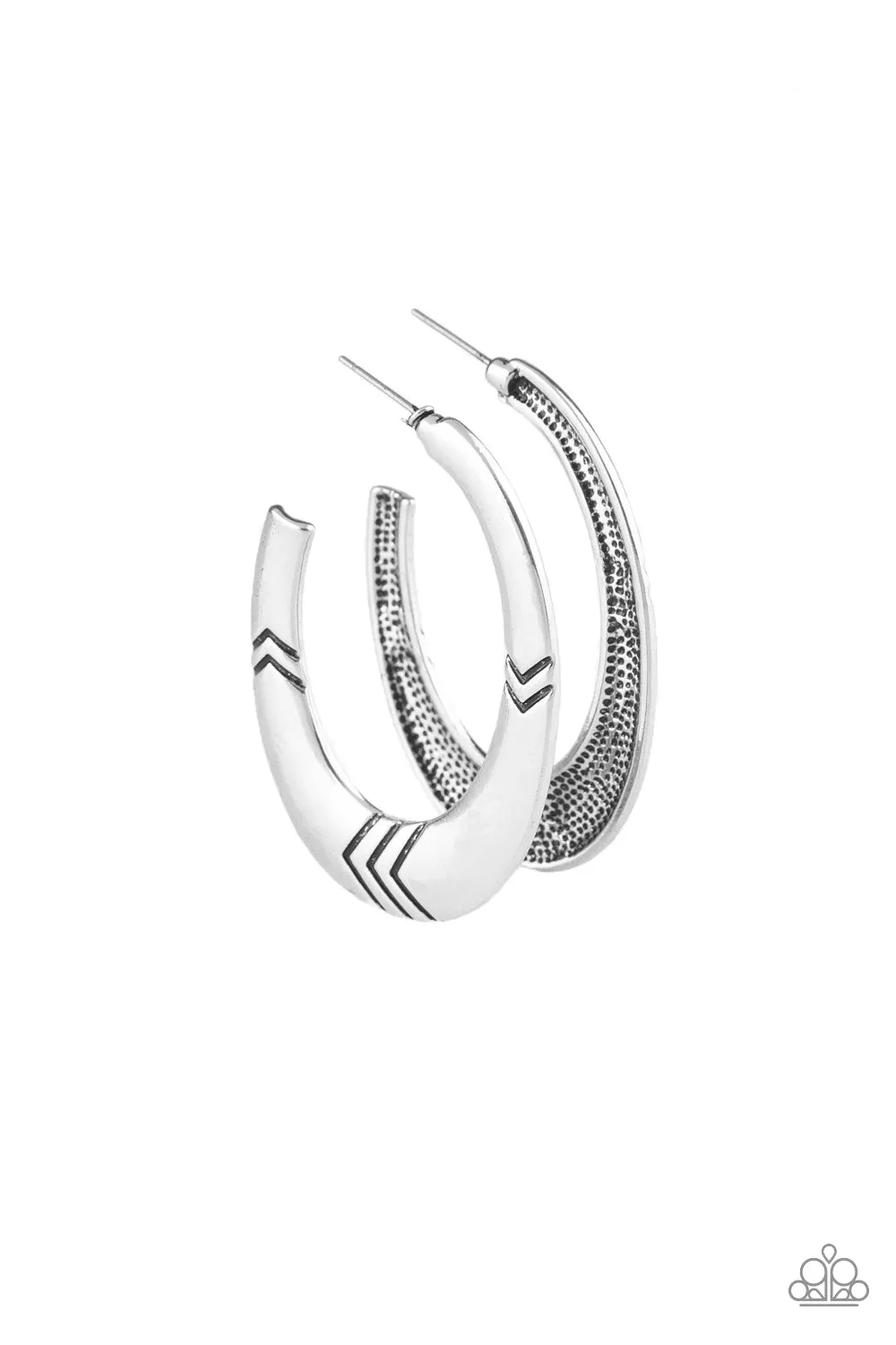 Paparazzi Tribe Pride Silver Hoop Earrings