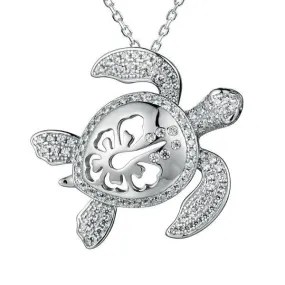 Pavé Paradise Honu Pendant