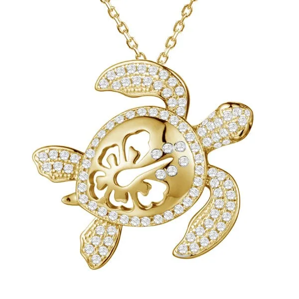 Pavé Paradise Honu Pendant