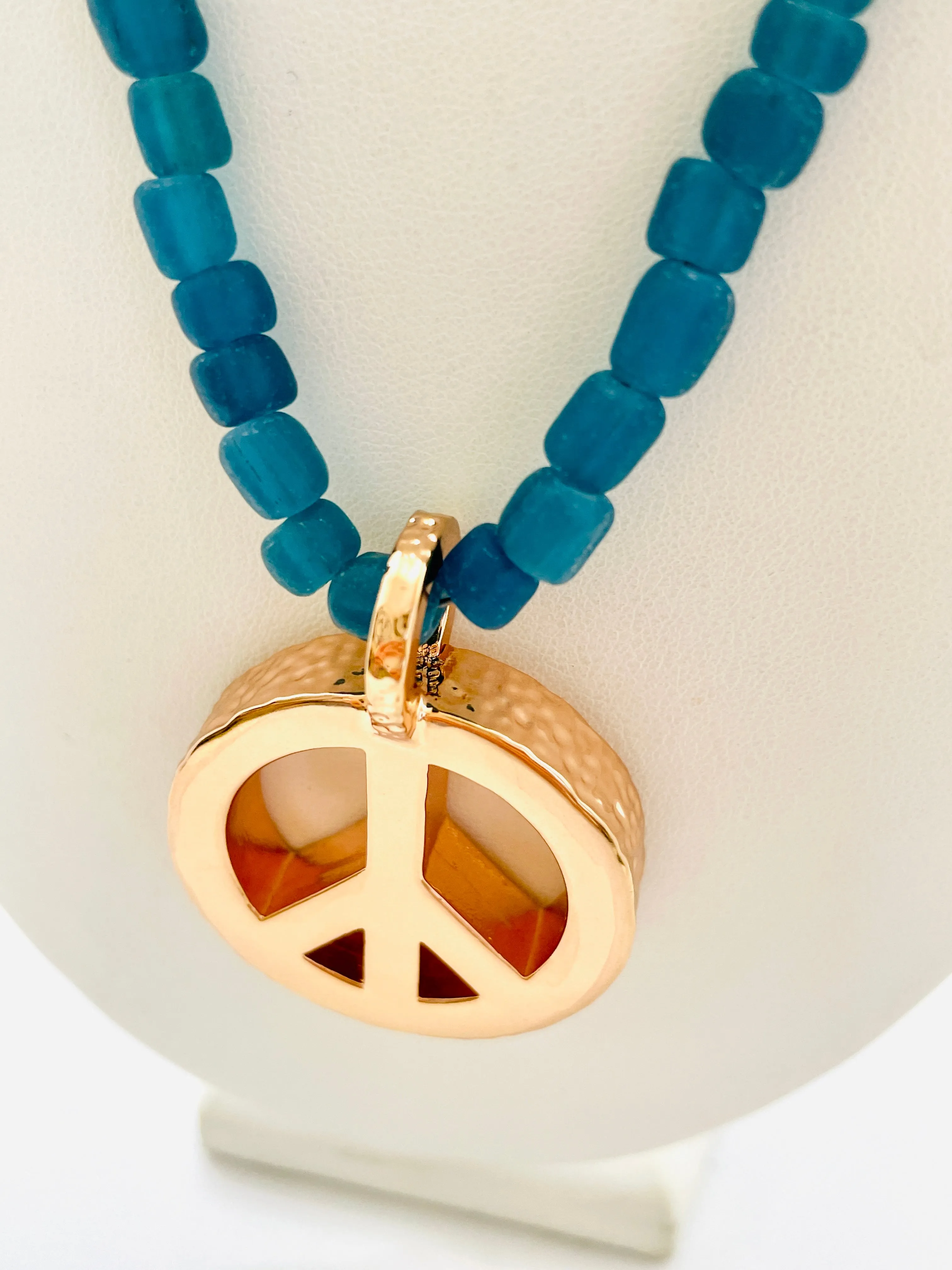 Peace Necklace with Sea-glass