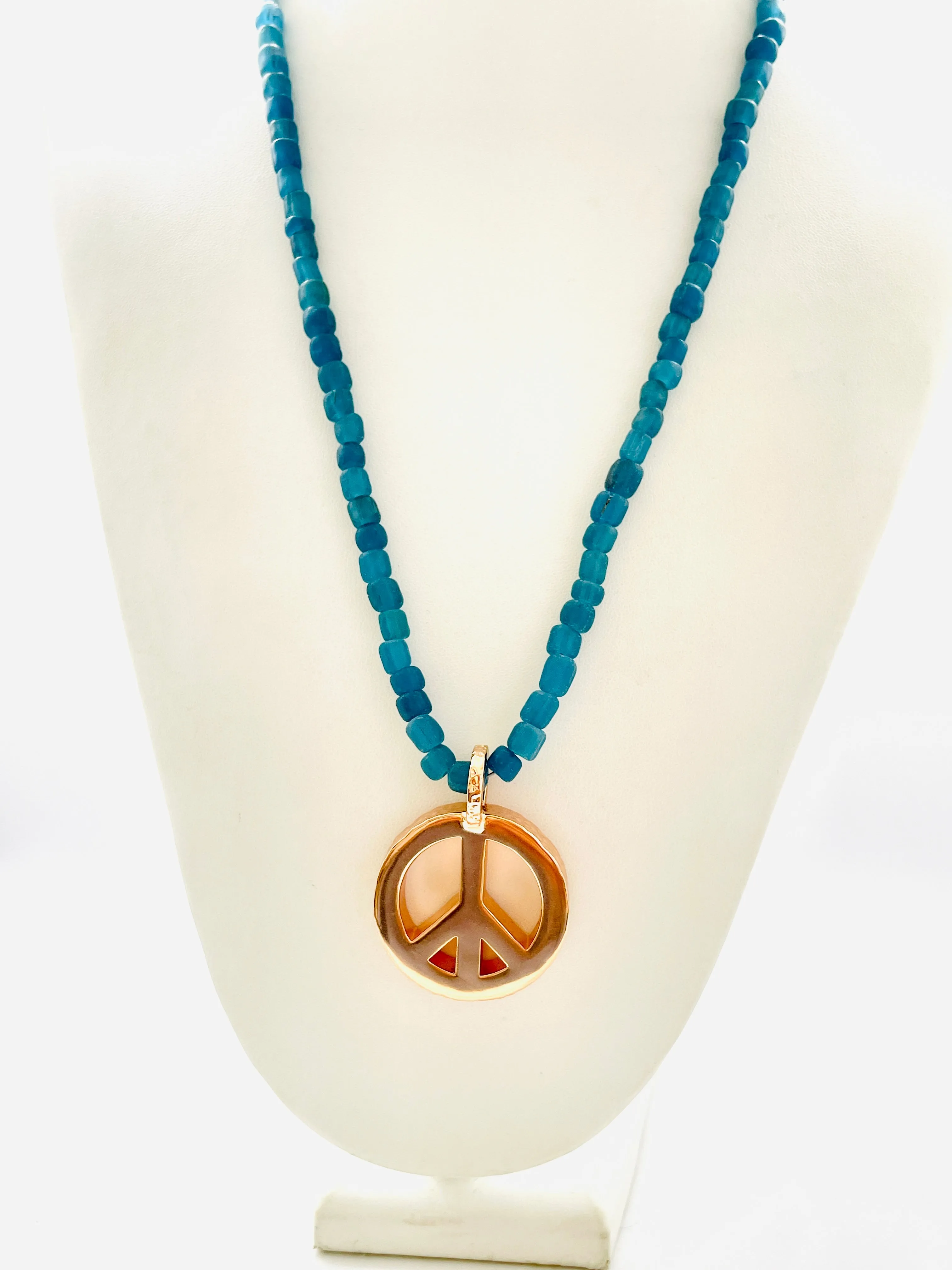 Peace Necklace with Sea-glass