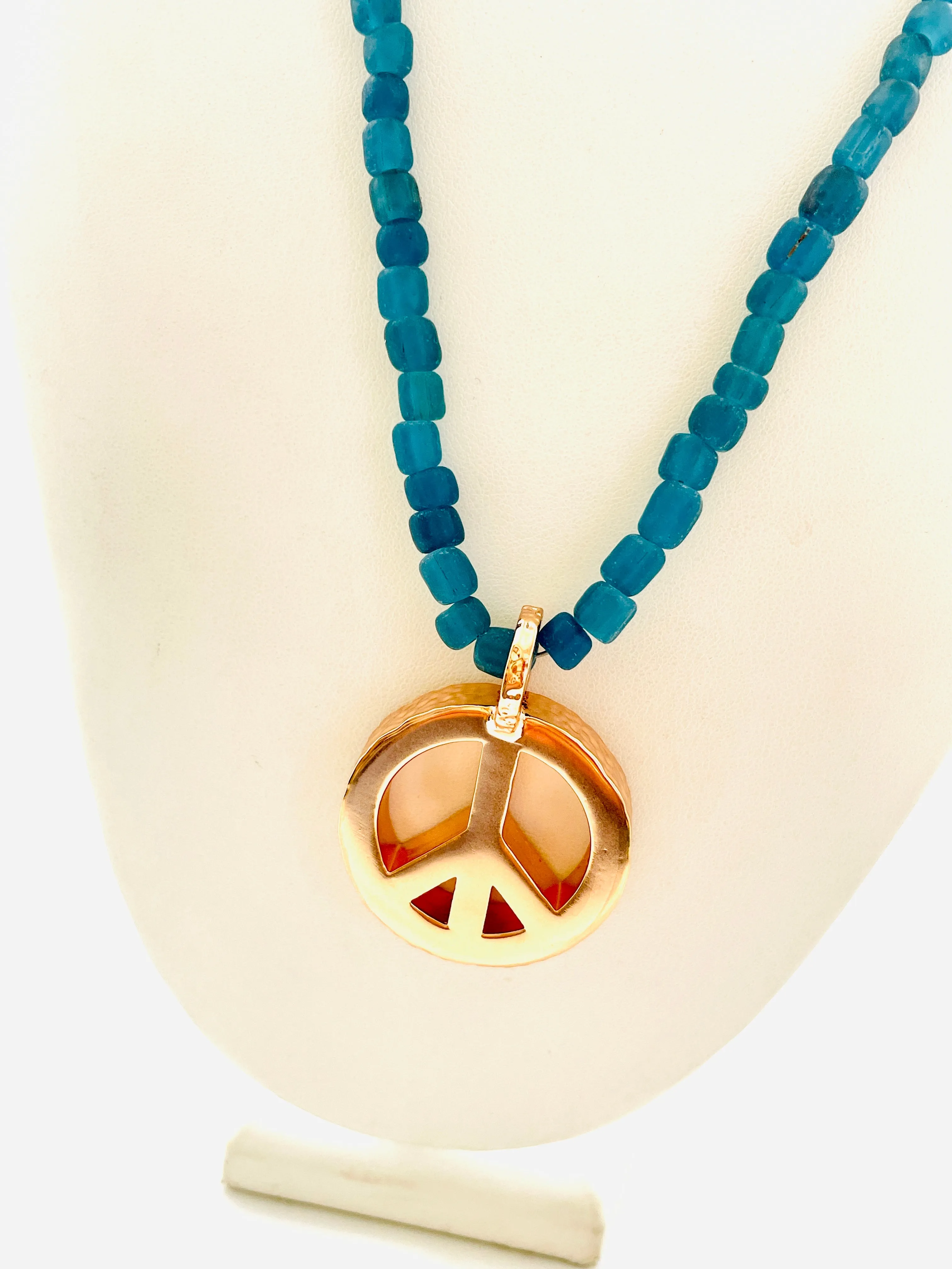 Peace Necklace with Sea-glass