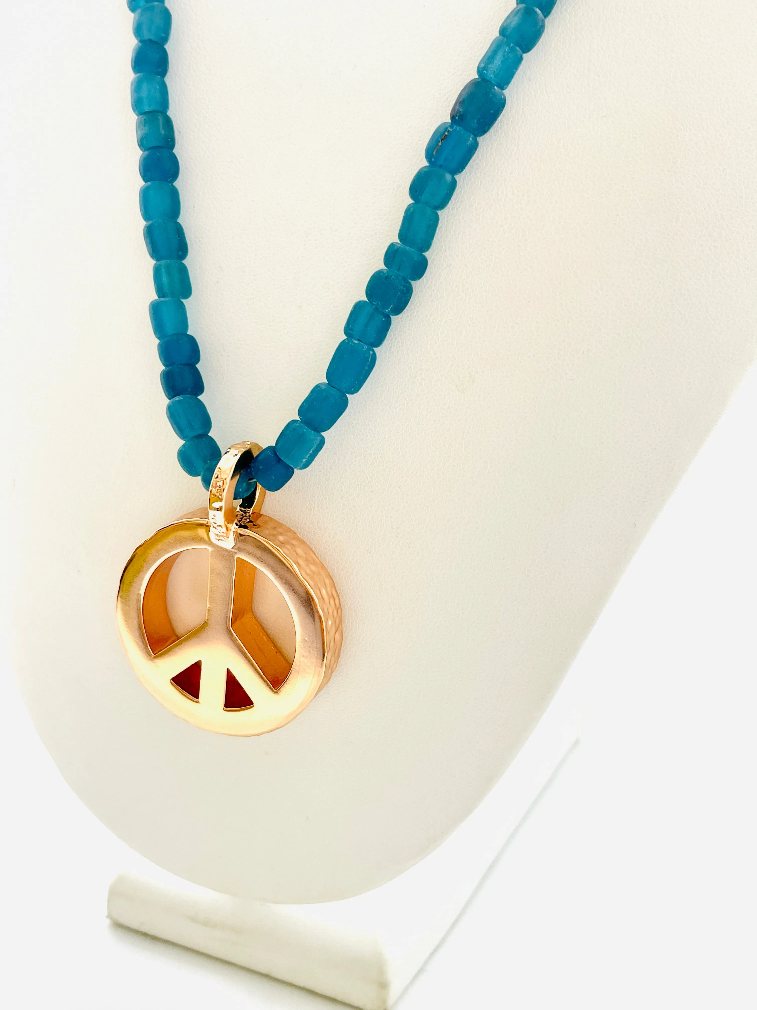 Peace Necklace with Sea-glass