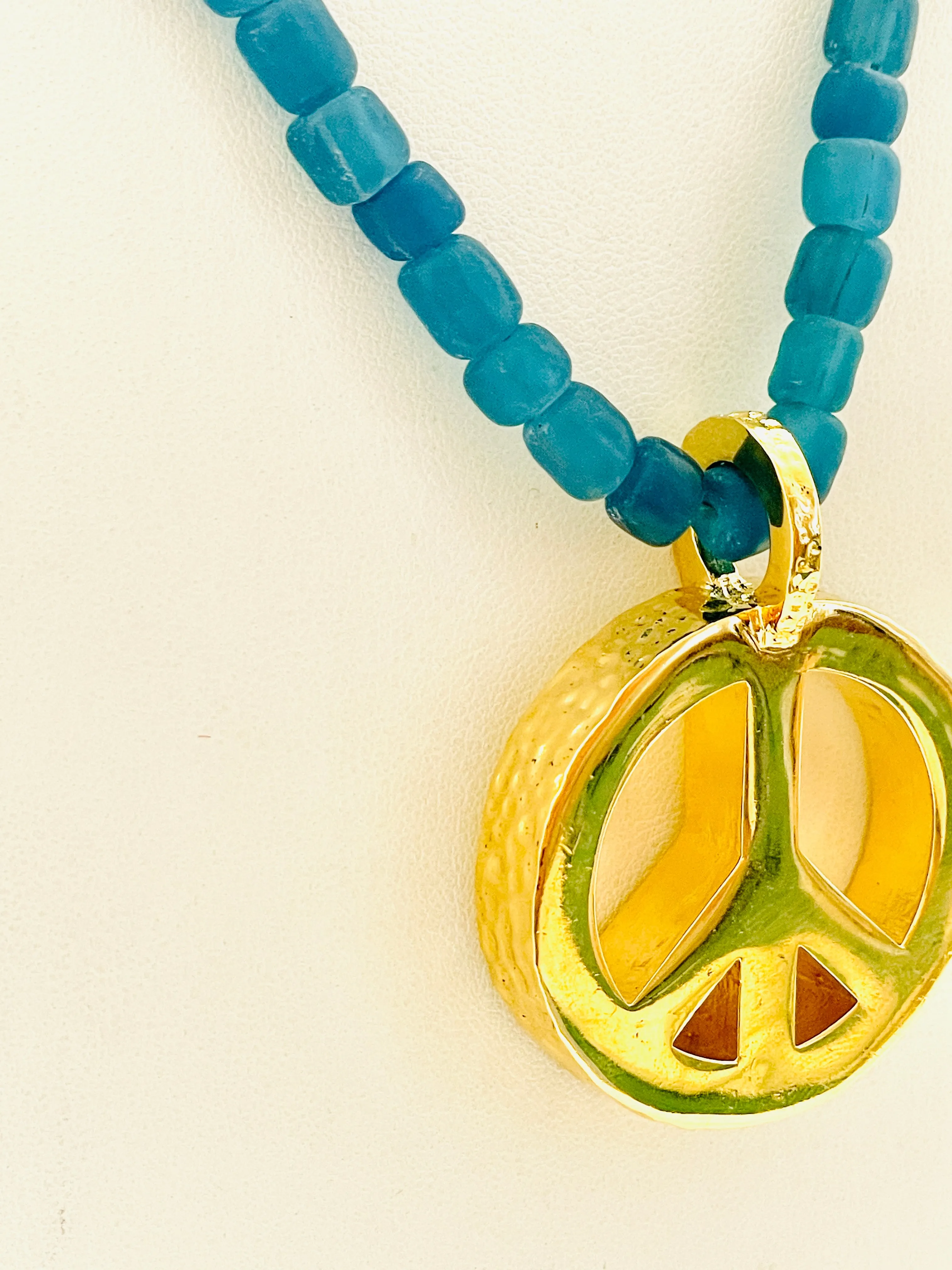 Peace Necklace with Sea-glass