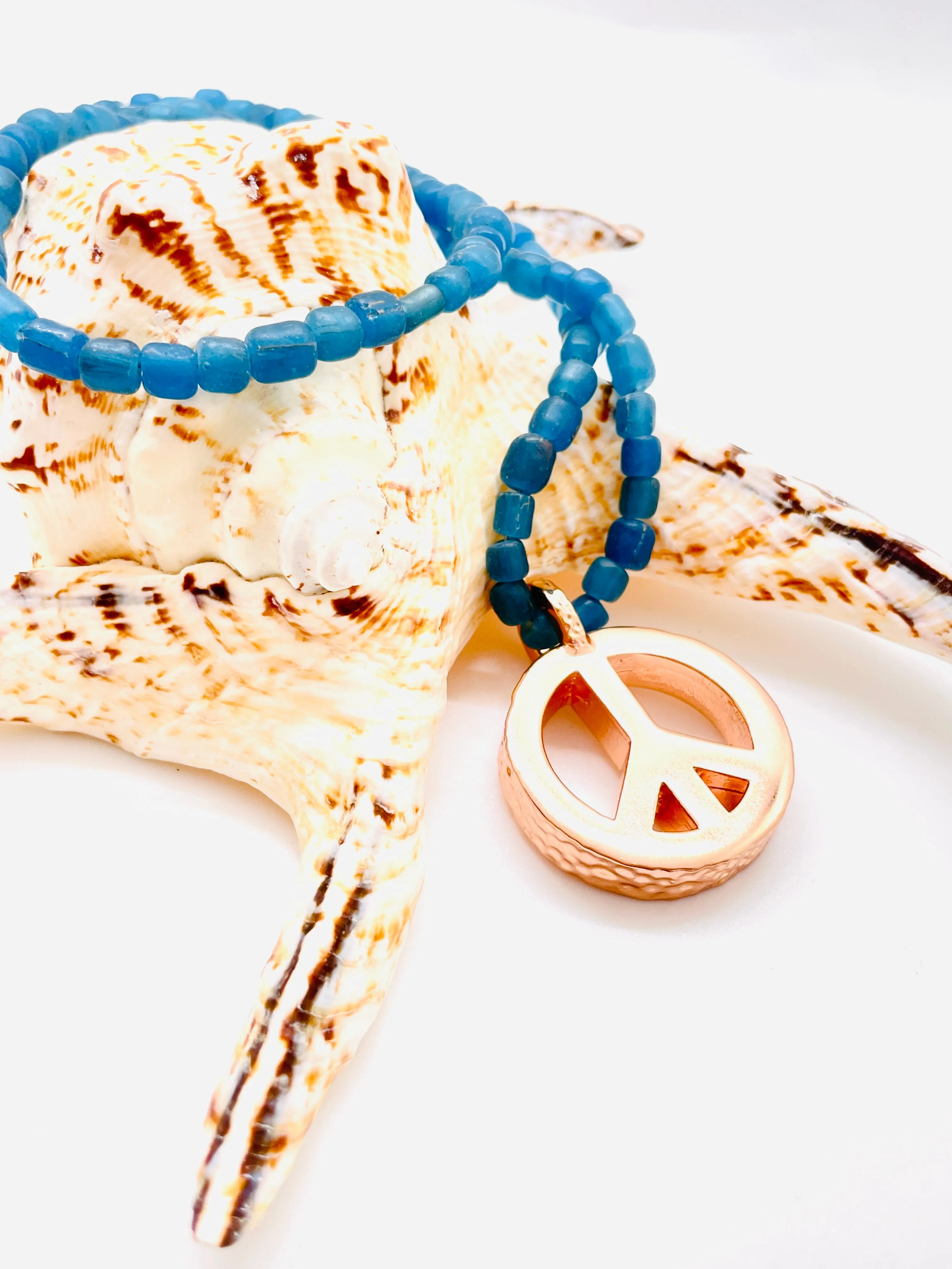 Peace Necklace with Sea-glass