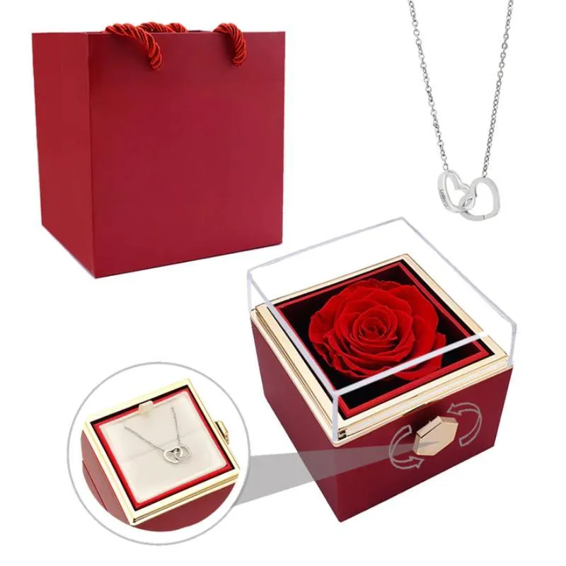 Personalized Eternal Necklace Rose Box