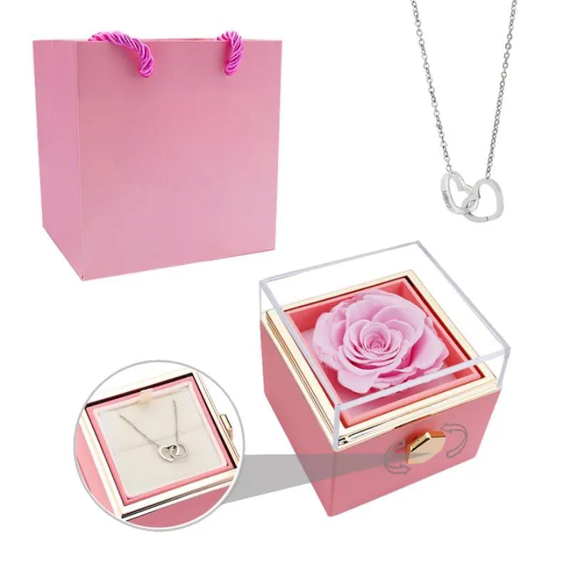 Personalized Eternal Necklace Rose Box